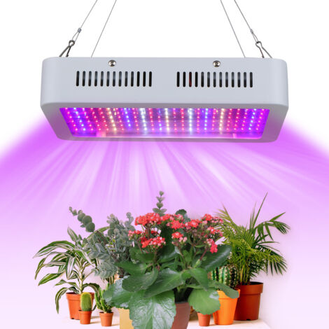 Lampe de croissance à LED 1800 W avec chaînes suspendues et corde, spectre complet, lampe de croissance pour plantes d'intérieur, légumes et fleurs, 200 pièces, panneau lumineux rouge, bleu et blanc (1/5)