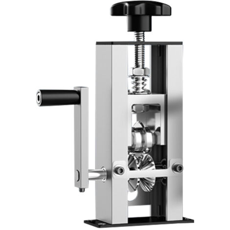 LIFCAUSAL Dénudeur de fils domestique portable Outil de dénudage de fils manuel Machine à éplucher les câbles de 1 à 25 mm avec support à manivelle À utiliser avec une perceuse électrique à main (1/5)