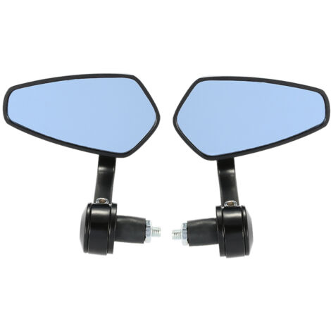 Paire de rétroviseurs d'extrémité de guidon de moto universels 7/8" Rétroviseurs latéraux pivotants et à angle réglable à 360° (1/5)