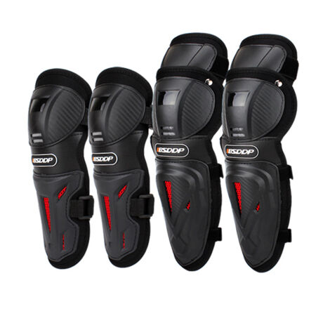 Lot de 4 genouillères et coudières réglables pour adultes, protection des coudes pour moto, cyclisme, course (1/5)