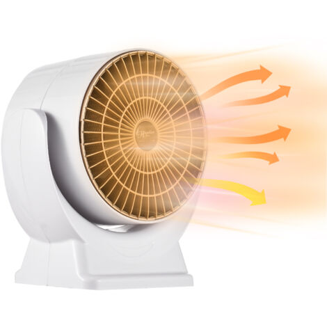 Radiateur soufflant 800 W ,Chauffage électrique à économie d'énergie Chauffage d'appoint de bureau Fonction de circulation d'air Protection contre la surchauffe et l'inclinaison, (1/5)