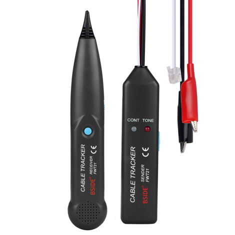 Détecteur de ligne téléphonique BSIDE Détecteur de ligne Testeur de câble réseau Testeur RJ11 Test de continuité FWT21 Suivi de fil Suivi de câble Générateur de tonalité Suivi de fils Diagnostiquer l (1/5)
