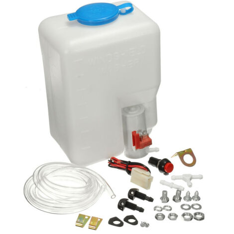 Kit de réservoir de bouteille de lave-glace universel Pompe 12V 1,8L Réservoir de système d'essuie-glace (1/5)