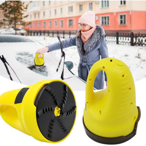 Jaune Grattoir à Glace électrique,USB Charger Dégivreur électrique avec 3000mAh Batterie pour Fenêtre de voiture Pare-brise Herbe Supprimer Gel,La glace,Neiger (1/5)