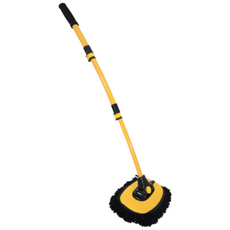 Brosse de lavage de voiture télescopique à long manche avec poils doux, accessoires de lavage anti-rayures pour voitures, camions, SUV et pick-ups. (1/5)