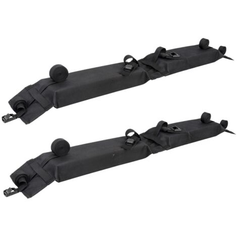 Barres de toit souples universelles pour voiture, supportant jusqu'à 60 kg de bagages. Installation facile, amovibles, en tissu Oxford 600D et PVC. (1/5)