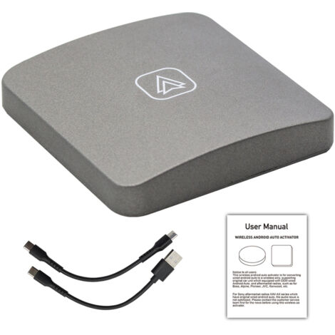 Boîtier CarPlay filaire vers sans fil, adaptateur Android Auto filaire vers sans fil pour voiture, adaptateur CarPlay universel Plug and Play, accessoire de divertissement automobile