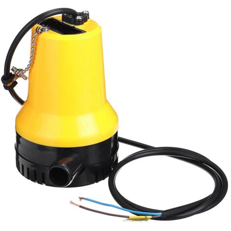 Pompe à eau submersible, pompe de transfert d'eau électrique portable 24 V avec long câble d'alimentation, idéale pour le lavage de voiture, la vidange de piscine, de bassin et d'étang de jardin, jaun (1/5)