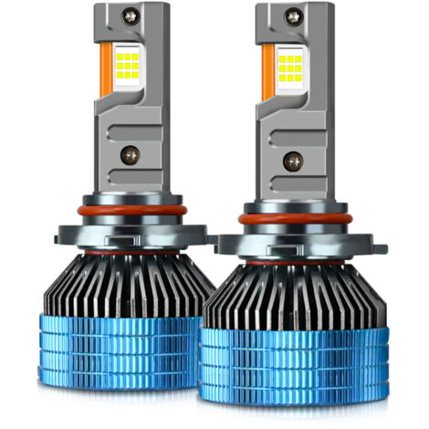 Ampoule LED pour phares automobiles T17, H7, H4, H11, H13, 9005, 9006, 9012, 150 W, trois tubes en cuivre, 20 000 lm, blanc froid 6 000 K, kit de conversion haute puissance ultra-lumineux avec puce CS (1/5)