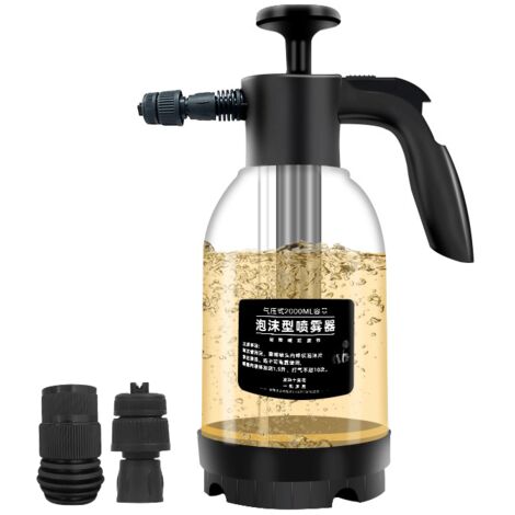 Arrosoir à mousse haute pression pour lavage auto, 2 L, double usage (voiture/maison), avec tête de pulvérisation pour arrosage du jardin. Arrosoir à mousse 2 L (deux buses) 9240A (1/5)