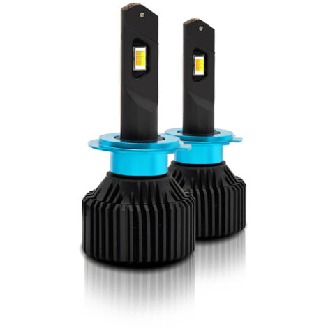 Ampoules LED H7 pour phares de voiture, étanches IP67, 3000K/4300K/6000K, 200W, 40 000 lm, éclairage puissant, lot de 2 (1/5)