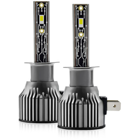 Ampoules LED H1 pour phares de voiture, étanches IP68, 6500K, 120W, 12000LM, lot de 2 (1/5)
