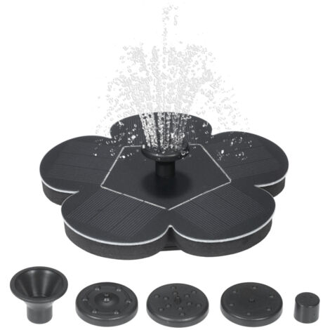 Pompe à eau solaire 7V 1,5W pour fontaine de jardin flottante, arrosage automatique de plantes, piscine, jardin, bassin à poissons (1/5)