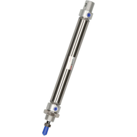 Mini vérin pneumatique, alésage 16 mm, course 25 mm, acier inoxydable, double effet, tige unique (1/5)
