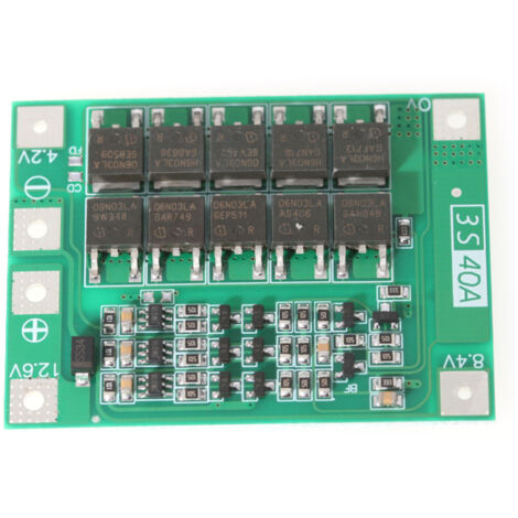 Carte de protection améliorée pour cellules Li-ion 3S 40A, avec circuit intégré BMS, pour moteur de perceuse. (1/5)