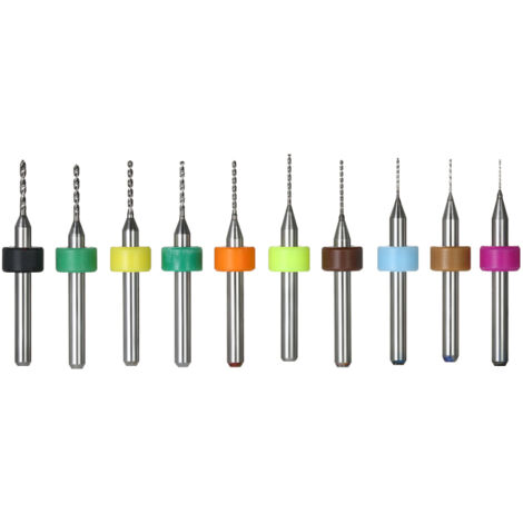 Jeu de 10 micro-forets en carbure de tungstène pour la gravure de circuits imprimés (0,3 mm + 0,4 mm + 0,5 mm + 0,6 mm + 0,7 mm + 0,8 mm + 0,9 mm + 1,0 mm + 1,1 mm + 1,2 mm) (1/5)