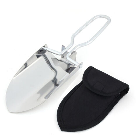 Pelle de jardin pliable et portable, pelle en acier inoxydable, pelle de jardinage et de camping, pelle à terre, outils à main pratiques (1/5)