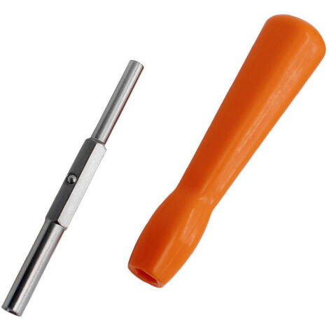 Outil de démontage pour consoles de jeux GBA/NGC/N64/SFC/Wii : tournevis à douille 2 en 1, embouts de tournevis orange interchangeables 2 en 1 (3,8 mm, 4,5 mm, 75 mm), 2 embouts orange (1/5)