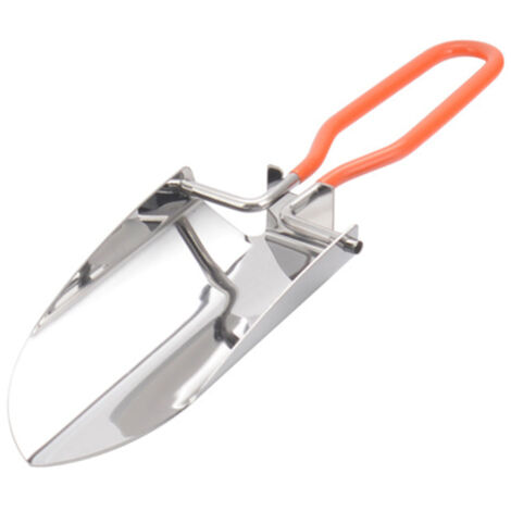 Pelle de jardin pliable et portable, pelle en acier inoxydable, pelle de jardinage et de camping, pelle à terre, outils à main pratiques (1/5)