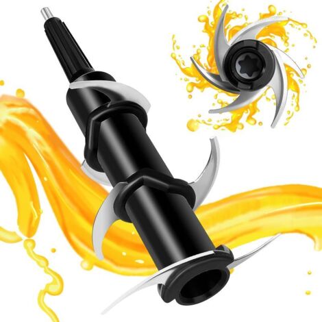 Convient aux accessoires pour extracteur de jus NJ, tête de couteau, accessoires pour mixeur, lame de rechange noire à 6 lames (1/5)