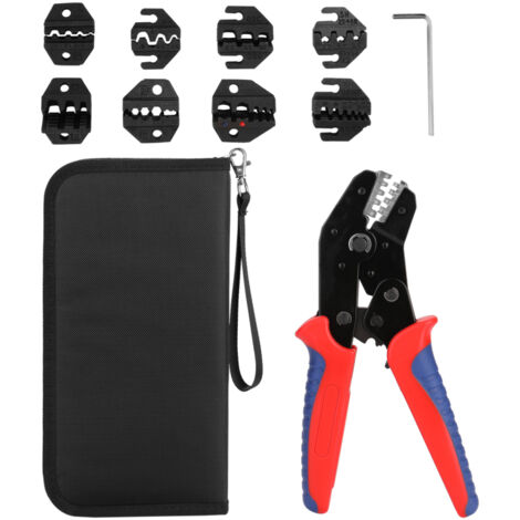Kit d'outil de sertissage de viroles SN-48BS, pince à sertir pour cosses isolantes avec 8 mâchoires de rechange (1/5)