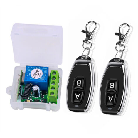 Télécommande sans fil 433 MHz CC 12 V 1 canal pour maison connectée : module récepteur-émetteur universel et émetteur RF (réf. 1527)