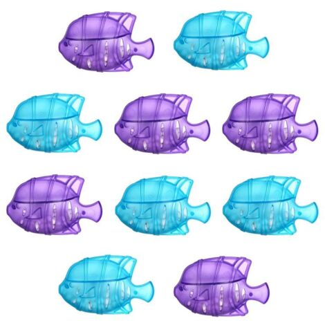 Humidificateur pour aquarium, accessoires de nettoyage, filtre, adapté aux petits poissons, compatible avec les humidificateurs à brume froide et chaude, lot de 10 (bleu et violet). (1/5)
