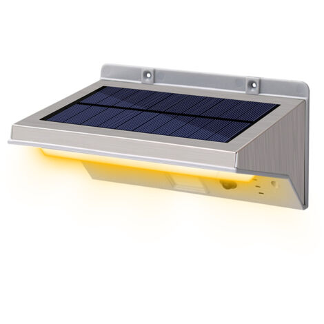 Solar Wall Lights Motion Sensor 21 LEDs Outdoor Waterproof Stainless Steel Solar LED Wall Lamps with 3 Lighting Modes Solar Powered Landscape Path Lights Decorative Lighting for Fence Front Door Gate 
