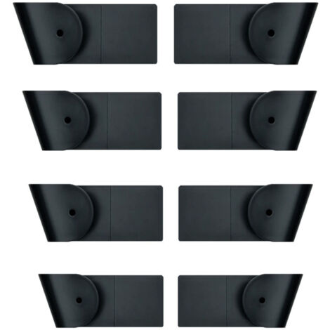 Multi-purpose split pot lid storage rack set Black (4 packs)-can be installed on the wall or cabinet door, suitable for 6 to 9.5 inch pot lid, optimize kitchen storage, save space (1/5)