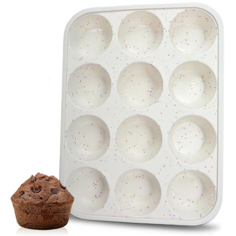 Silicone Muffin Pan Regular Size 7/12 Cups Cupcake Pan Non-stick Durable Baking for Home Kitchen