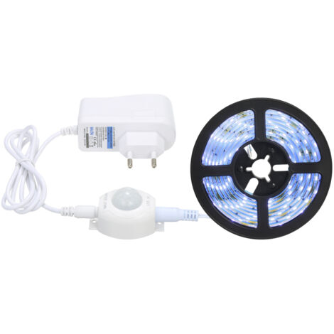 LED Strip Lights 9.84ft 6500K Cool White Tape Light with Motion Sensor Ribbon Light Waterproof Flexible Undercabinet Tape Lighting Rope Lighting for Home Kitchen Under Cabinet Bedroom