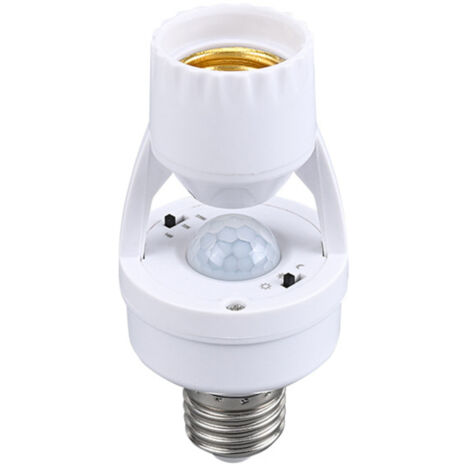 Douille E27 à détecteur de mouvement pour ampoule LED, adaptateur PIR pour escalier, garage, couloir, balcon (1/5)