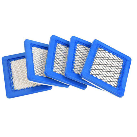 Lot de 5 filtres à air 491588S, compatibles avec les cartouches de filtre à air plates OEM Briggs & Stratton 491588 et 4915885, pour tondeuses à gazon. (1/5)