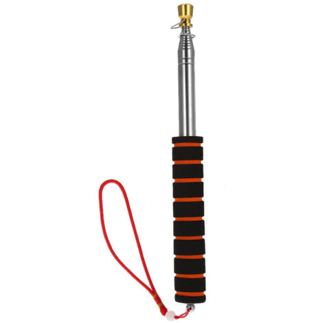 Mât de drapeau télescopique neuf de 2 m/2,5 mètres en acier inoxydable pour extérieur, idéal pour les enseignants, les guides touristiques et comme bannière (79"/98"). (1/5)