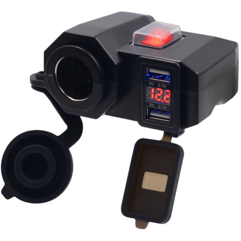 Prise de charge USB étanche pour guidon de moto, adaptateur secteur, système de charge USB (1/5)