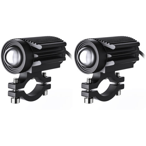 Phares antibrouillard LED pour moto, 60 W, projecteurs LED blancs et ambrés, remplacement pour Jeep, moto, tracteur, camion, VTT, UTV, SUV, bateau (lot de 2) (1/5)