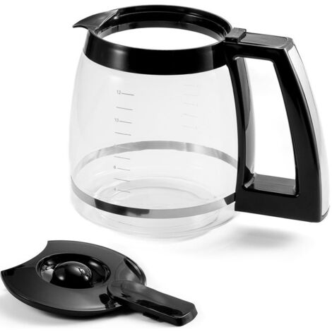 Carafe de rechange en verre de 12 tasses pour cafetières, compatible avec les modèles DCC-1100BK, DCC-1200PRC, DCC-2650 et DGB500BK.