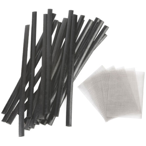 20 baguettes de soudure plastique TPO, TEO et PP avec 5 treillis en acier inoxydable pour pare-chocs de voiture, kayaks, soudage plastique (1/5)