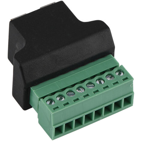 Connecteur Ethernet RJ45 femelle vers bornier vis 8 broches – Pour DVR et réseau (1/5)