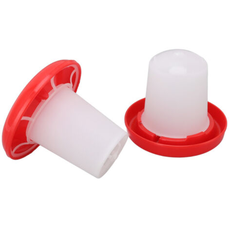 Ensemble mangeoire et abreuvoir pour poussins, conception à manchon rotatif, alimentation et abreuvement automatiques pour volailles. (1/5)