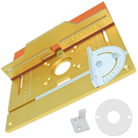 Ensemble de 3 plaques d'insertion pour table de défonceuse, en alliage d'aluminium, pour le fraisage du bois, outil auxiliaire de gravure et de découpe, établis de menuiserie