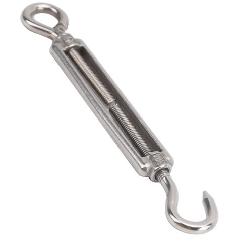 Tendeur à crochet et œillet en acier inoxydable, crochet de tension robuste pour câble métallique, pour hamac (1/5)