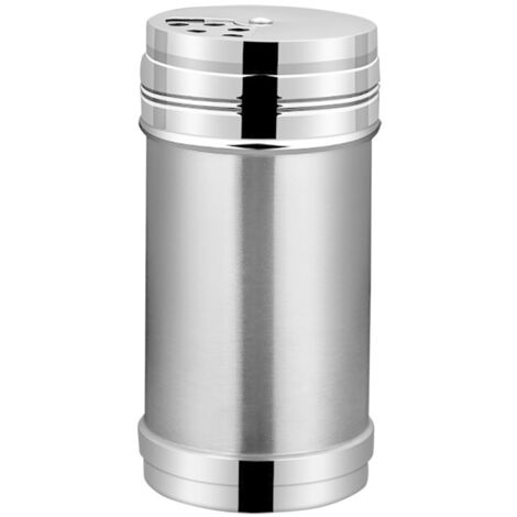 Flacon à épices/assaisonnement/distributeur de condiments en acier inoxydable avec couvercle rotatif, 3 orifices de dosage, récipient de rangement et porte-cure-dents