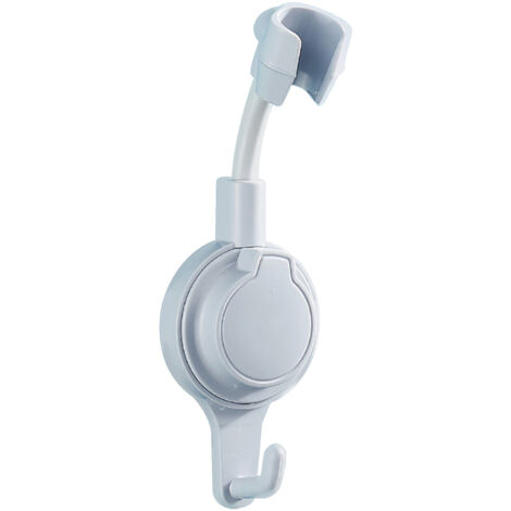 Support de pommeau de douche pivotant à 360° avec ventouse et bras de douche réglable, fixation murale, support de pommeau de douche en acier inoxydable, pièce de rechange pour baignoire. (1/5)