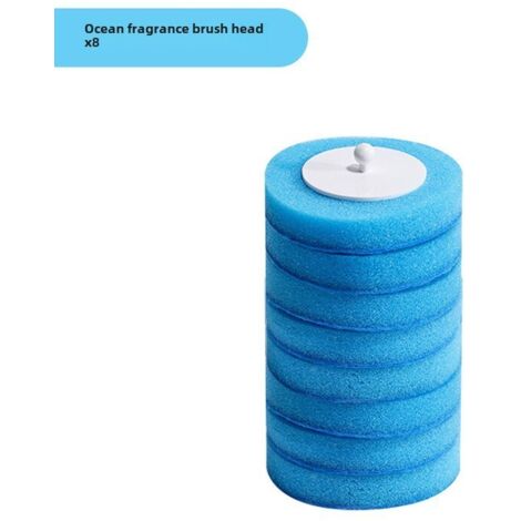 Lot 48 têtes de brosse toilette jetables bleues – Nettoyage hygiénique, changement facile (1/5)