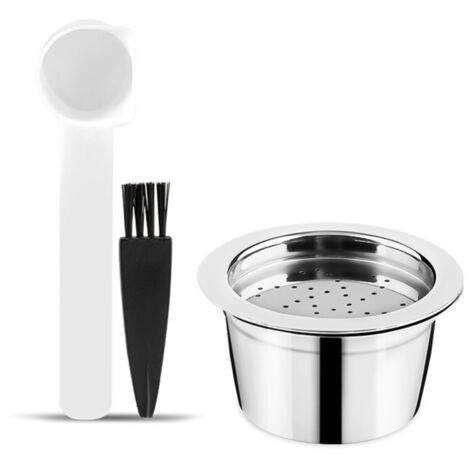 Capsules à café rechargeables en acier inoxydable avec cuillère et goupillon de rechange pour machines K-FEE (1/5)
