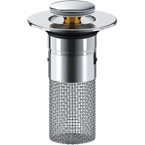 Bouchon de vidange universel pour lavabo de salle de bain, filtre de vidange universel pour lavabo de douche de 8 mm de profondeur (1 pièce) (1/5)