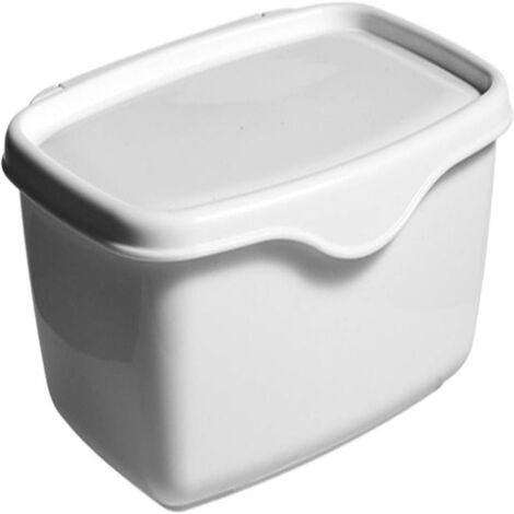 Cette boîte de rangement blanche à rabat convient au rangement dans le salon, la chambre, le bureau, le restaurant ou la cuisine. (1/5)