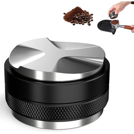 Tasseur à café italien 51 mm, tasseur double réglable en acier inoxydable pour expresso, outil de nivellement du café moulu pour porte-filtre Delonghi Breville (1/5)