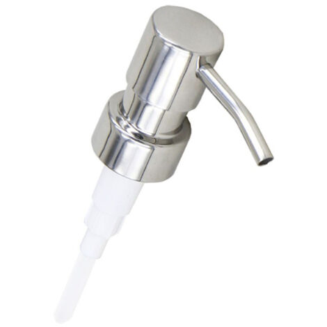 Pompe de remplacement en acier inoxydable poli pour distributeur de savon et de lotion. Convient aux flacons de 2,5 cm de diamètre.